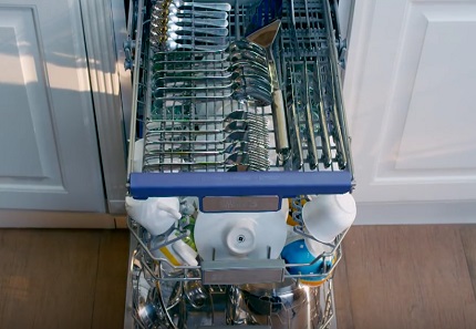 Правильное размещение посуды по корзинам