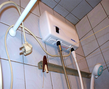 Типовая схема подключения проточного водонагревателя