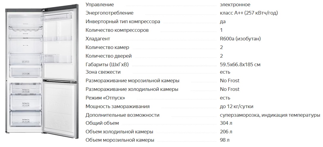 Внутреннее пространство холодильника Бош