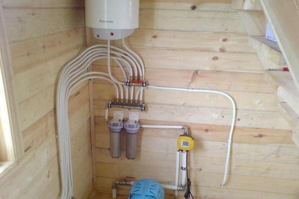 Подключение водопроводных труб к нагревателю