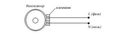 Схема подключения вентилятора