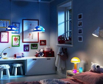 Галогеновое освещение в детской комнате