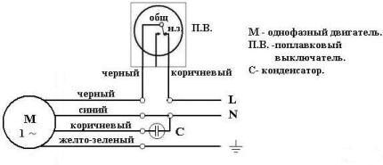 Схема расположения проводов