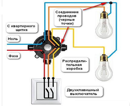 Схема подключения при однофазной системе питания