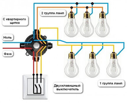 Схема подключения люстры