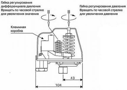 Схема реле давления