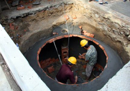 Строительство подземной установки