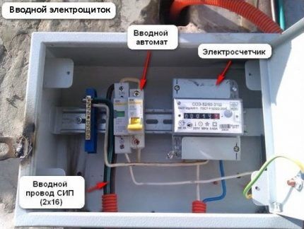 Вводной выключатель перед прибором учета