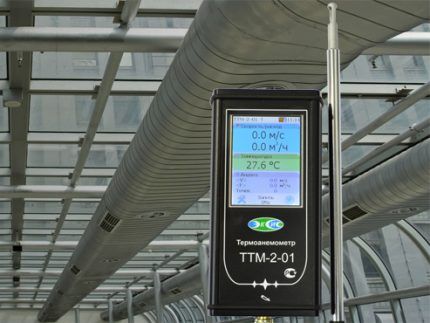 Термоанемометр для вентиляционной системы