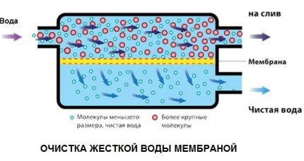 Удерживание примесей порами мембраны