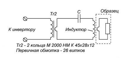 Схема индукционной катушки нагревателя 