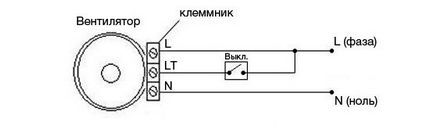 Схема подключения вентилятора