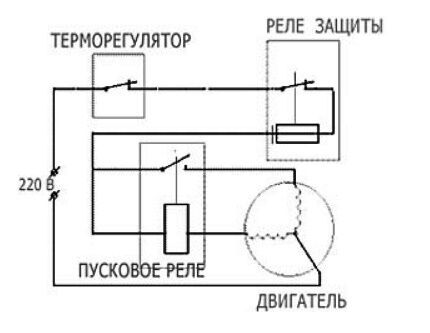 Электрическая схема холодильника